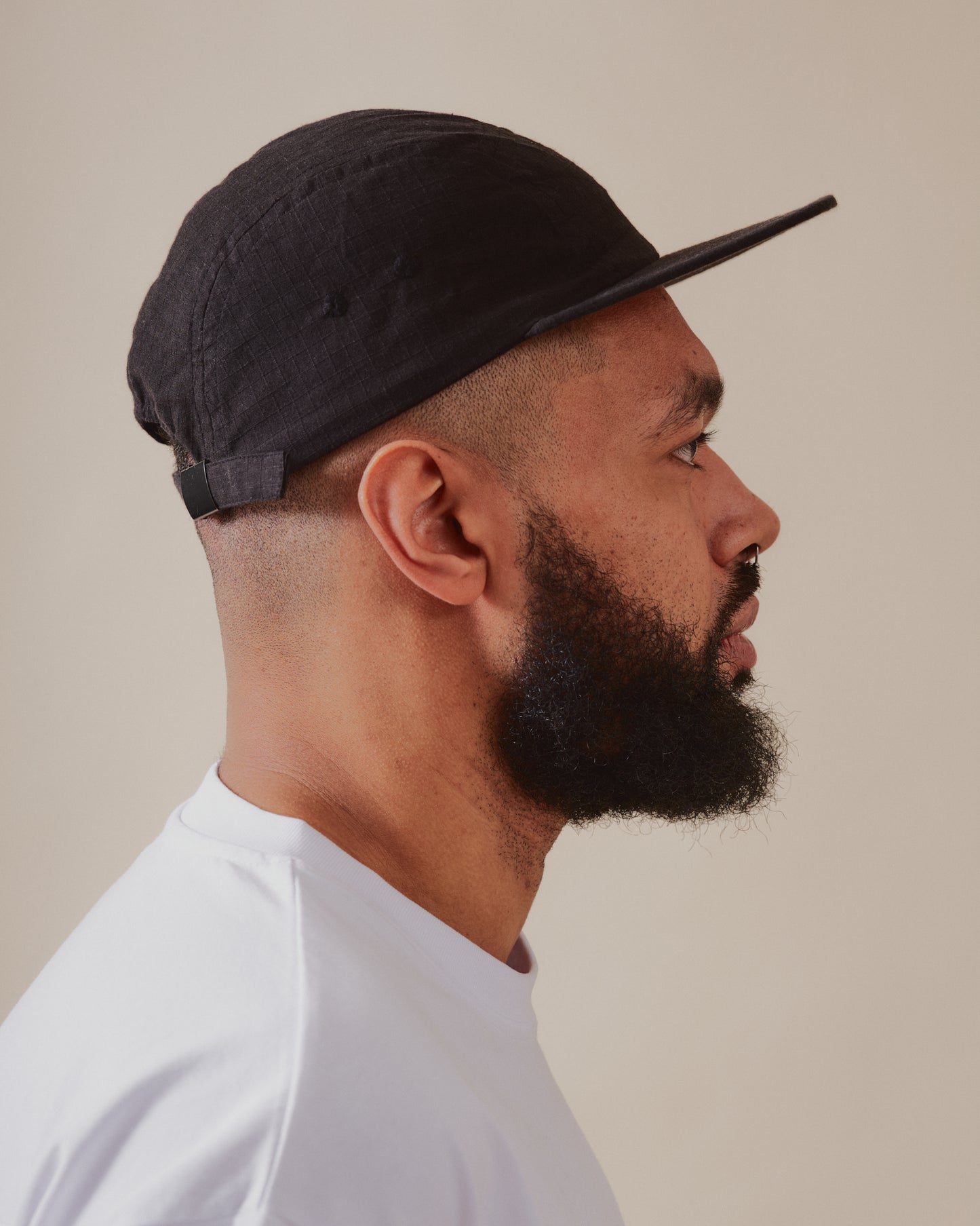 5 Panel Cap Black